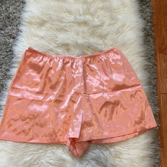 Peach Satin Shorts - Picture 1 of 1